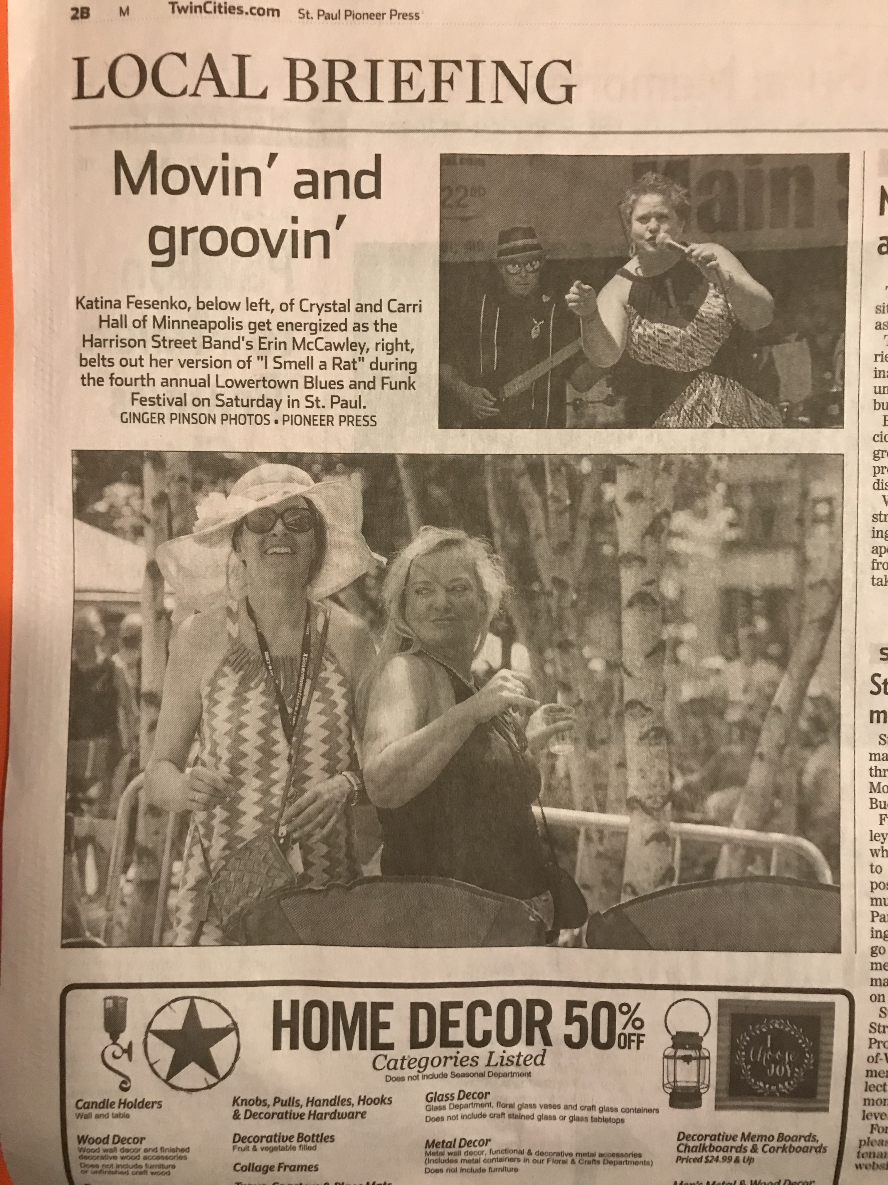 Pioneer Press Harrison Street Band